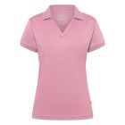 Laila V Neck Polo Women berry, white, blue