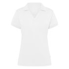 Laila V Neck Polo Women berry, white, blue