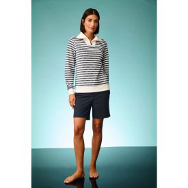 Naja Stripe Sweater Women navy/white