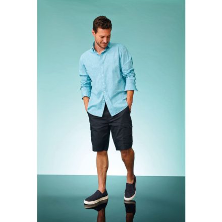 Lasse Linen Shirt Men mint, lemon, ocean blue