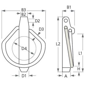 Biztosító szeg - Rozsdamentes acél - Átmérő 4,5 mm