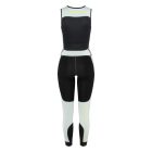 Laysan Neoprene Salopette Women silvergrey/black