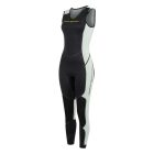 Laysan Neoprene Salopette Women silvergrey/black
