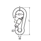 Karabiner csavaros rögzítővel 6x60 mm