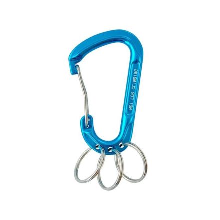 Rugós karabiner kulcstartó - kék