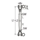 Forgócsavaros villás terminál / spanner M8
