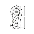 karabiner fűzőlyukkal 7x70 mm