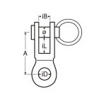 Stiftes villás szem 5.5 mm