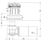 Ronstan 40QT Orbit Winch, 2-Speed, QuickTrim, E1 12V