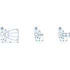 Latni csatlakozó, 40 mm lapos és 14 mm átmérőjű kör alakú latnihoz