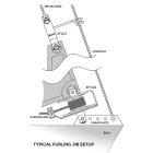 Betekerő alkatrész - forgófej forestay biztosítóval