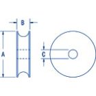 Csigkerék, acetal 38 x 10.2 x 8.2 mm