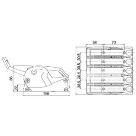 XTS 5-ös stopper 8-14 mm kötelekhez