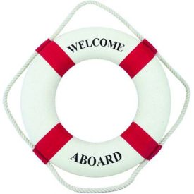 Mentőkarika dísz piros 25 cm