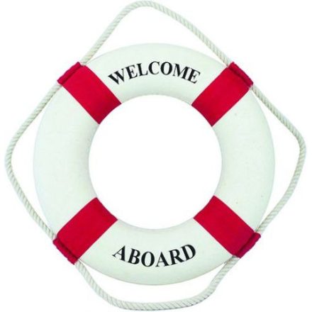 Mentőkarika dísz piros 25 cm