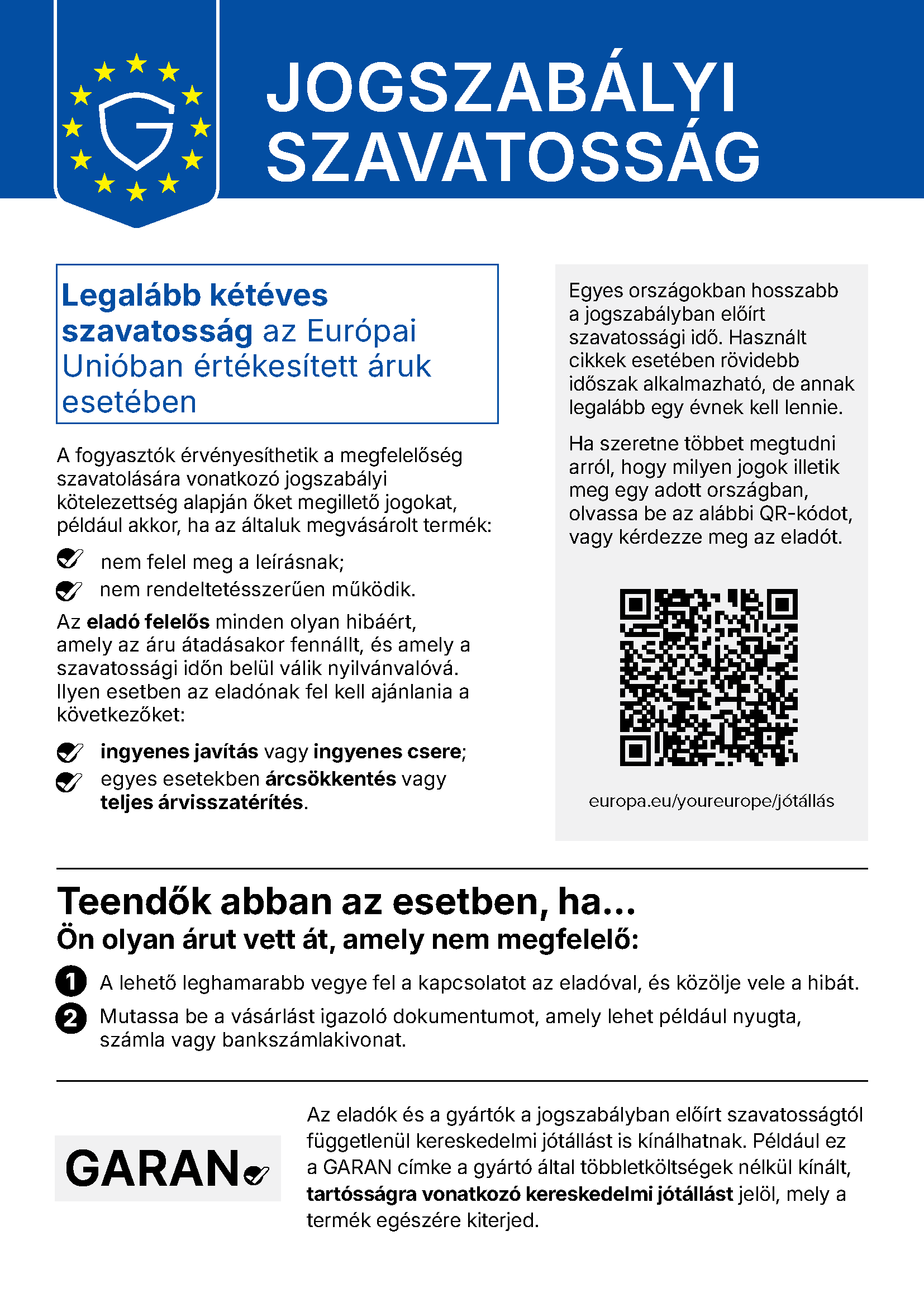 EU harmonizált értesítés